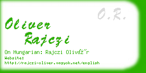 oliver rajczi business card